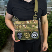 Чоловіча сумка нагрудна тактична, Сумка через плече військова, Тактичний рюкзак через плече. Зображення №32