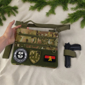 Чоловіча тактична сумка барсетка, Рюкзак чоловічий військовий тактичний, Нагрудна сумка кобура. Зображення №24