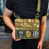 Чоловіча тактична сумка барсетка, Рюкзак чоловічий військовий тактичний, Нагрудна сумка кобура. Зображення №28