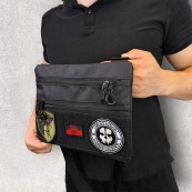 Чорна сумка тактична нагрудна, Сумка через плече військова, Чоловіча сумка-слінг тактична. Зображення №13 Чорна сумка тактична нагрудна, Сумка через плече військова, Чоловіча сумка-слінг тактична. Зображення №13