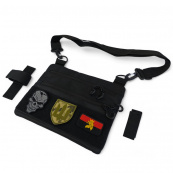 Чорна сумка тактична нагрудна, Сумка через плече військова, Чоловіча сумка-слінг тактична. Зображення №16 Чорна сумка тактична нагрудна, Сумка через плече військова, Чоловіча сумка-слінг тактична. Зображення №16