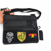 Чорна сумка тактична нагрудна, Сумка через плече військова, Чоловіча сумка-слінг тактична. Зображення №20 Чорна сумка тактична нагрудна, Сумка через плече військова, Чоловіча сумка-слінг тактична. Зображення №20