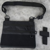 Чорна сумка тактична нагрудна, Сумка через плече військова, Чоловіча сумка-слінг тактична. Зображення №35 Чорна сумка тактична нагрудна, Сумка через плече військова, Чоловіча сумка-слінг тактична. Зображення №35