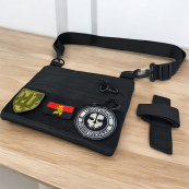 Чорна сумка тактична нагрудна, Сумка через плече військова, Чоловіча сумка-слінг тактична. Зображення №58 Чорна сумка тактична нагрудна, Сумка через плече військова, Чоловіча сумка-слінг тактична. Зображення №58