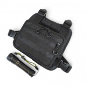 Нагрудна тактична сумка чоловіча, сумка через плече чорна розгрузка. Зображення №6