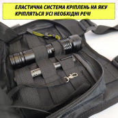 Нагрудна тактична сумка чоловіча, сумка через плече чорна розгрузка. Зображення №18