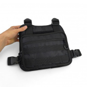 Нагрудна тактична сумка чоловіча, сумка через плече чорна розгрузка. Зображення №19