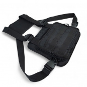 Нагрудна тактична сумка чоловіча, сумка через плече чорна розгрузка. Зображення №22