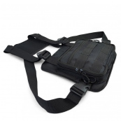 Нагрудна тактична сумка чоловіча, сумка через плече чорна розгрузка. Зображення №24