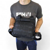 Нагрудна тактична сумка чоловіча, сумка через плече чорна розгрузка. Зображення №29