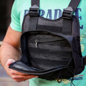 Нагрудна тактична сумка чоловіча, сумка через плече чорна розгрузка. Зображення №31