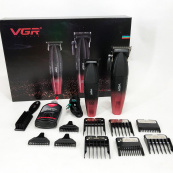 Професійний набір для стрижки волосся VGR V-640 акумуляторний Barber Combo PREMIUM. Колір: червоний. Зображення №3