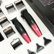 Професійний набір для стрижки волосся VGR V-640 акумуляторний Barber Combo PREMIUM. Колір: червоний. Зображення №11