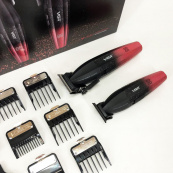 Професійний набір для стрижки волосся VGR V-640 акумуляторний Barber Combo PREMIUM. Колір: червоний. Зображення №19