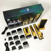 Комплект 3 в 1 VGR V-694 акумуляторна машинка для стрижки, триммер та електробритва шейвер. Колір: золотий. Зображення №13