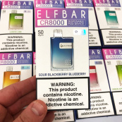 Elf Bar CR8000. Кисла Ожина Чорниця (Sour Blackberry Blueberry). Зображення №2