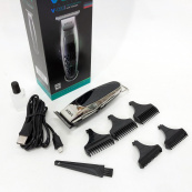 Бездротова акумуляторна машинка для стрижки триммер VGR V-093 з насадками. Зображення №3