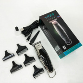 Бездротова акумуляторна машинка для стрижки триммер VGR V-093 з насадками. Зображення №10