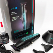 Машинка для стрижки волосся з потужним мотором XPRO VGR V-992 GREEN з насадками 1-2-3 мм. Зображення №13