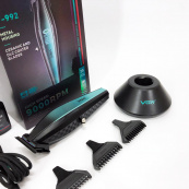 Машинка для стрижки волосся з потужним мотором XPRO VGR V-992 GREEN з насадками 1-2-3 мм. Зображення №14