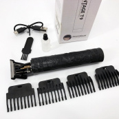 Машинка для стрижки волосся Vintage T9-2 BLACK 4 насадки. Зображення №7