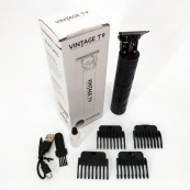 Машинка для стрижки волосся Vintage T9-2 BLACK 4 насадки. Зображення №9