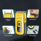 Электробритва шейвер с дисплеем VGR V-332. Цвет: золотой. Изображение №5