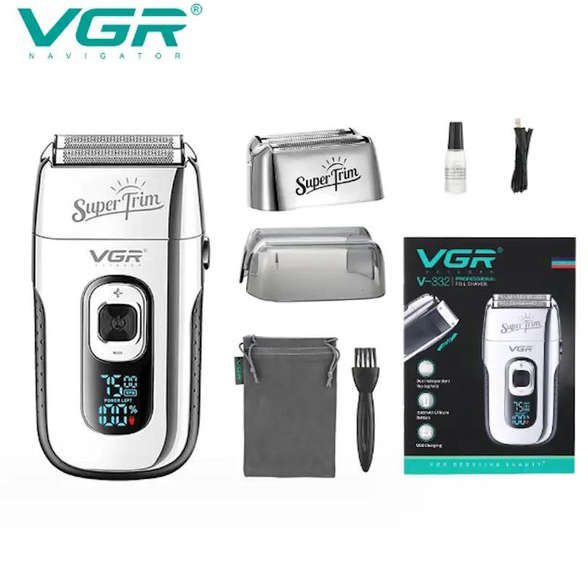 Электробритва шейвер с дисплеем VGR V-332. Цвет: серебряный Электробритва шейвер с дисплеем VGR V-332. Цвет: серебряный