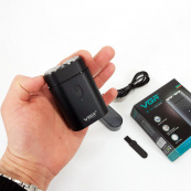 Мужская аккумуляторная мини электробритва VGR V-341 с двумя головками для бритья бороды и усов шейвер. Изображение №10