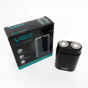 Мужская аккумуляторная мини электробритва VGR V-341 с двумя головками для бритья бороды и усов шейвер. Изображение №15