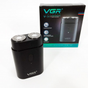 Мужская аккумуляторная мини электробритва VGR V-341 с двумя головками для бритья бороды и усов шейвер. Изображение №16