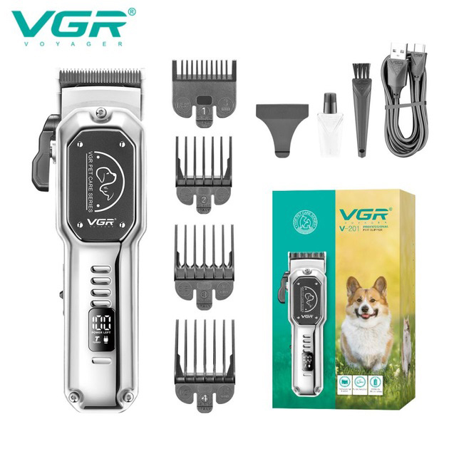 Акумуляторна машинка для стрижки тварин VGR V-201 4 насадки Акумуляторна машинка для стрижки тварин VGR V-201 4 насадки