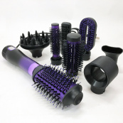 Фен-щітка стайлер VGR 8 в 1 V-488. Колір: фіолетовий. Зображення №2