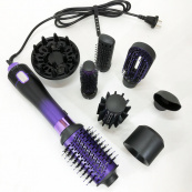Фен-щітка стайлер VGR 8 в 1 V-488. Колір: фіолетовий. Зображення №3