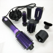 Фен-щітка стайлер VGR 8 в 1 V-488. Колір: фіолетовий. Зображення №4