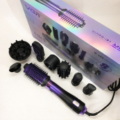 Фен-щітка стайлер VGR 8 в 1 V-488. Колір: фіолетовий. Зображення №10