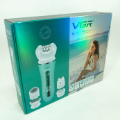 Епілятор VGR 5 в 1 V-751, 5 насадок. Колір: зелений. Зображення №7