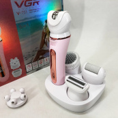 Эпилятор VGR 5 в 1 V-751, 5 насадок. Цвет: розовый. Изображение №5