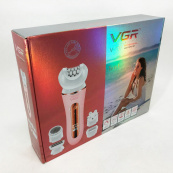 Эпилятор VGR 5 в 1 V-751, 5 насадок. Цвет: розовый. Изображение №15