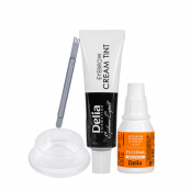 Крем-фарба для брів з олією аргани Delia cosmetics Color Cream без аміаку, 1.0 Чорна. Зображення №2