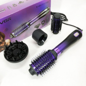 Фен-щітка стайлер VGR V-484 4 в 1. Колір: фіолетовий. Зображення №14