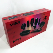 Фен-щітка стайлер VGR V-484 4 в 1. Колір: червоний. Зображення №2