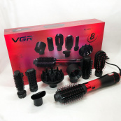 Фен-щітка стайлер VGR V-484 4 в 1. Колір: червоний. Зображення №24