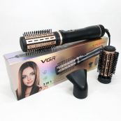 Электрическая фен-щетка стайлер для укладки волос 1000 Вт 3 режима VGR V-496 3 насадки. Изображение №16 Электрическая фен-щетка стайлер для укладки волос 1000 Вт 3 режима VGR V-496 3 насадки. Изображение №16