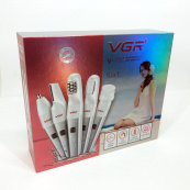 Епілятор VGR 5 в 1 V-752, 5 насадок. Колір: червоний. Зображення №4