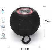 Бездротова потужна колонка TG337 з Bluetooth, RGB-підсвічуванням та радіо. Колір: чорний. Зображення №3