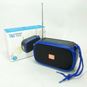 Bluetooth-колонка TG632 c радио, фонарем, солнечной батареей и громкоговорителем. Цвет: синий. Изображение №2