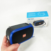 Bluetooth-колонка TG632 c радио, фонарем, солнечной батареей и громкоговорителем. Цвет: синий. Изображение №3