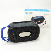 Bluetooth-колонка TG632 c радио, фонарем, солнечной батареей и громкоговорителем. Цвет: синий. Изображение №4