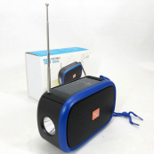 Bluetooth-колонка TG632 c радио, фонарем, солнечной батареей и громкоговорителем. Цвет: синий. Изображение №7